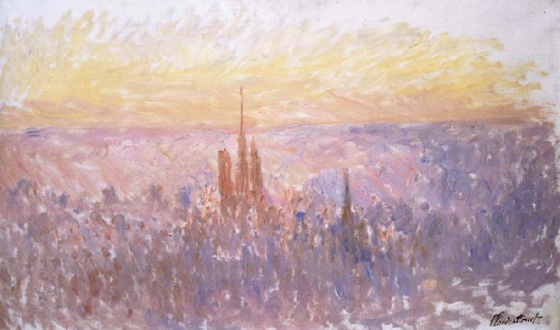Claude Monet View of Rouen Spain oil painting art